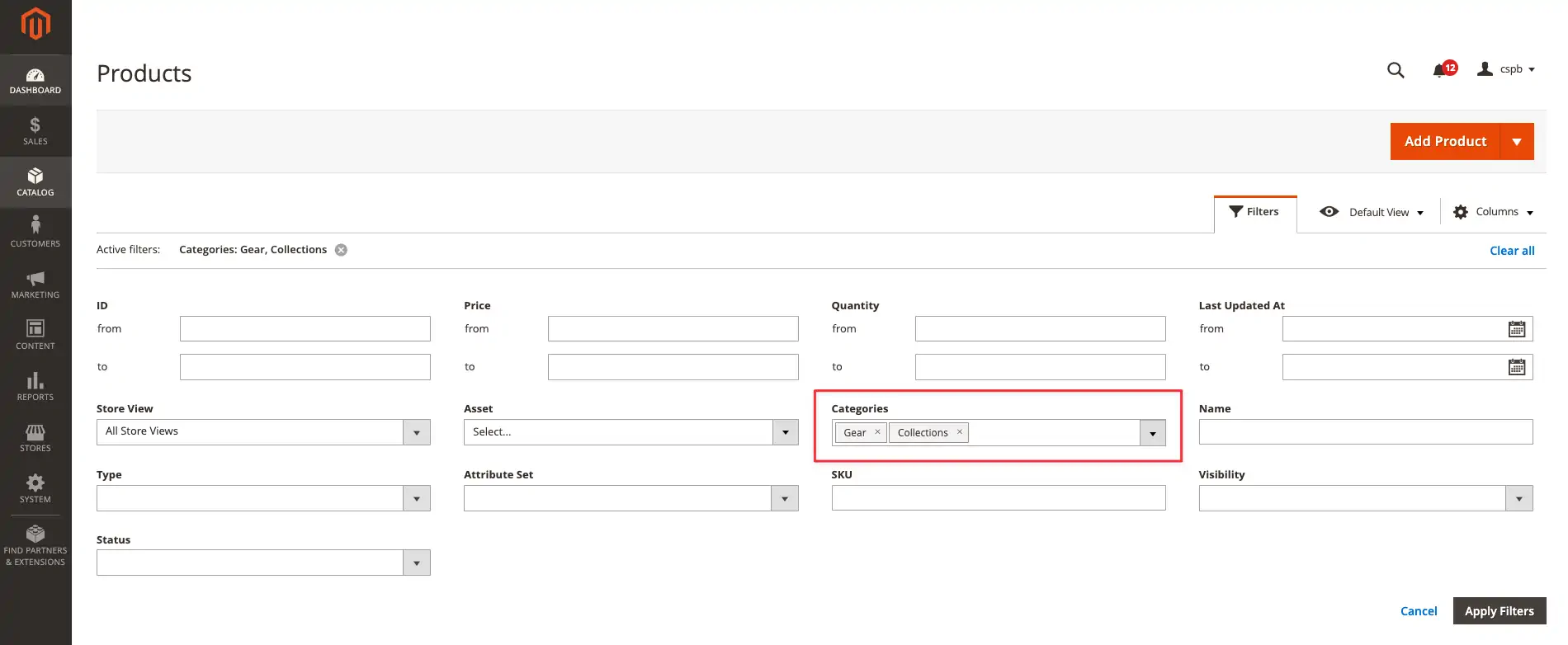 Magento 2 Product Admin Grid Category Filter